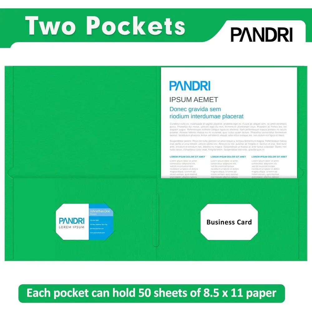 150 Pack 2 Pocket Folders, Letter Size Paper File, Assorted 5 Colors